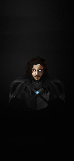 Fondo de pantalla de arte poligonal de Jon Snow — iPhone 17e Fondos de pantalla