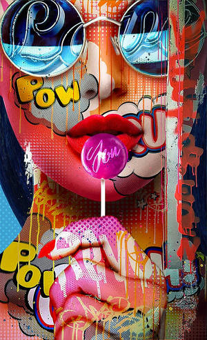 Fondo de pantalla de arte pop de piruleta — Galaxy Tab S9 Ultra Fondos de pantalla