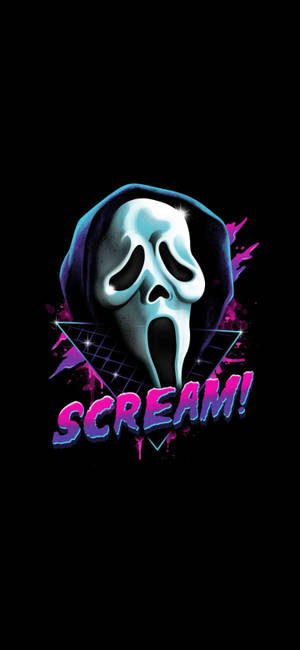 Fondo de pantalla de arte retro de Ghostface Scream — Pixel 9 Pro Fondos de pantalla