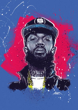 Fondo de pantalla de arte sobre Nipsey Hussle — OnePlus Pad 3 Fondos de pantalla
