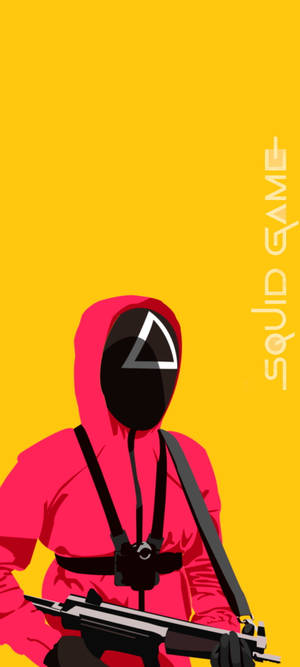 Fondo de pantalla de arte vectorial del guardia rojo de Squid Game