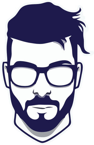 Arte Vectorial del Logotipo de Barba Recortada — Infinix Xpad GT Fondos de pantalla