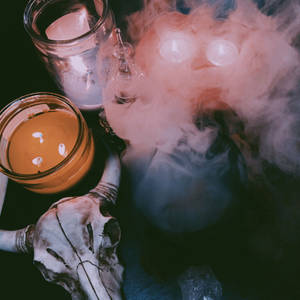 Fondo de pantalla de artículos de brujería estéticos