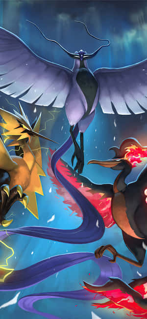 Articuno, Zapdos y Moltres de Galar — Motorola Edge 70 Plus Fondos de pantalla
