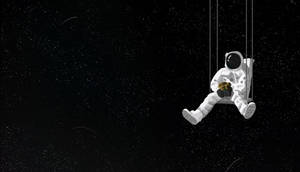 Astronauta Colgante Oscuro para Laptop