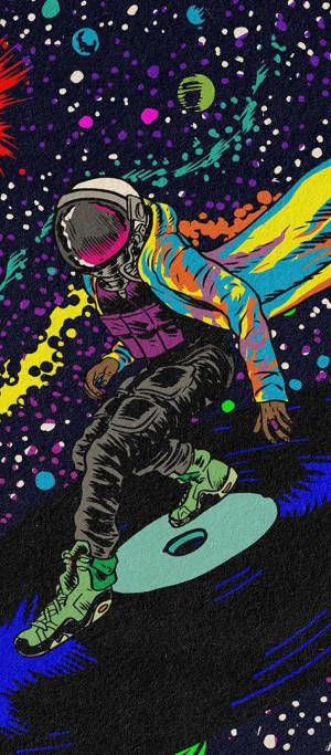 Astronauta Disco Vibrante — Pixel 10 Fondos de pantalla