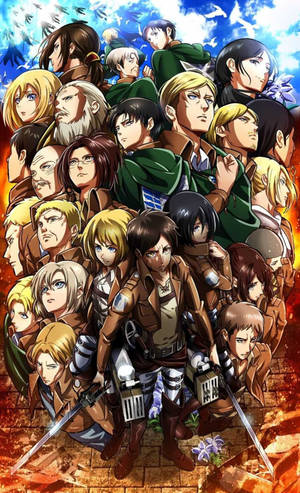 Ataque a los Titanes 4K Elenco Principal — Attack on titan Fondos de pantalla