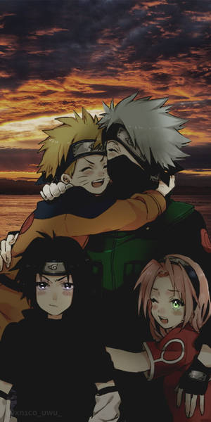 Atardecer del Equipo 7 de Naruto para iPhone — Naruto GIF para celular Fondos de pantalla
