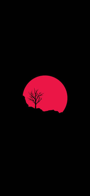 Atardecer rojo oscuro minimalista iPhone — Galaxy S25 Fondos de pantalla