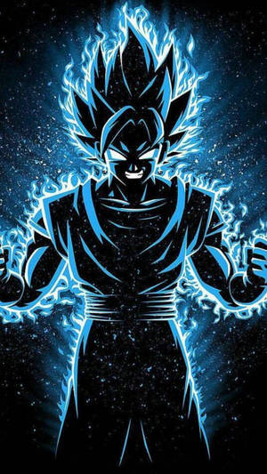 Black Goku negro y azul para teléfono