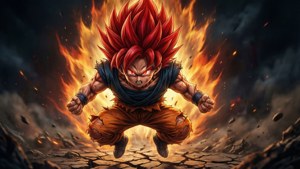 Goku como Super Saiyan Dios con aura roja. — Goku Fondos de pantalla