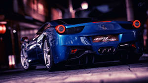 Fondo de pantalla auto 4k azul 458 Italia Ferrari