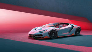 Autos Geniales: Lamborghini Bajo Luces Rojas — Fondo rojo aesthetic Fondos de pantalla