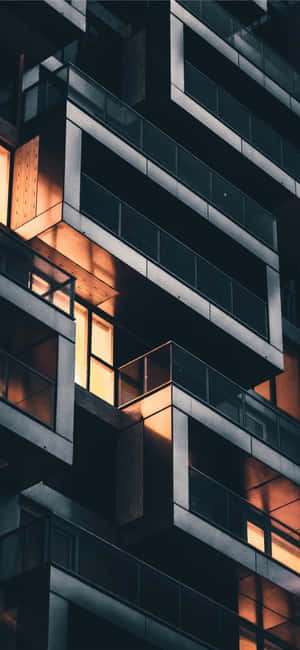 Balcón Cautivador de Arquitectura Contemporánea — Galaxia A17 Fondos de pantalla