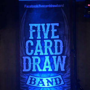 Banda Five-Card Draw — Azul neón Fondos de pantalla