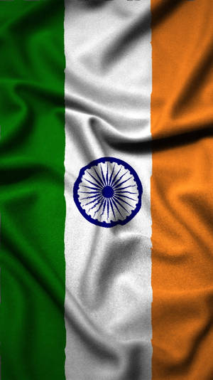 Bandera India de Tela Drapeada para Móvil