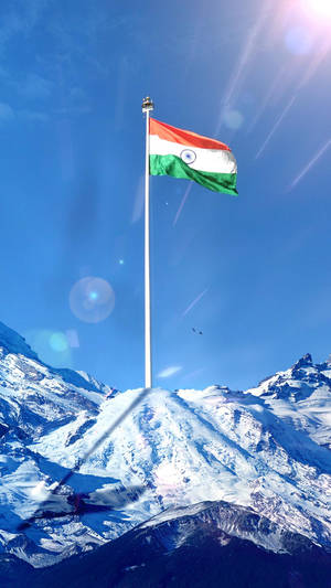 Bandera India en Montaña Nevada Móvil
