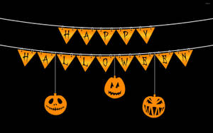 Banderines decorativos de Halloween con estética linda — Estética linda de halloween Fondos de pantalla
