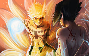 Fondo de pantalla de la batalla de Naruto de nueve colas y Sasuke — Naruto y sasuke Fondos de pantalla