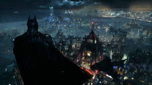 Fondo de pantalla de Batman contemplando Gotham