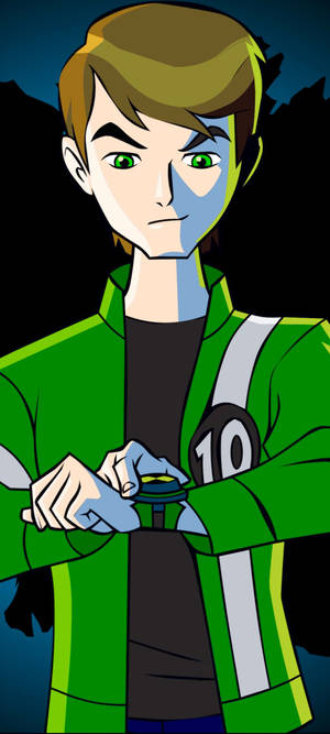 Ben 10 Omnitrix Mirando Hacia Abajo — iPhone Xs Fondos de pantalla