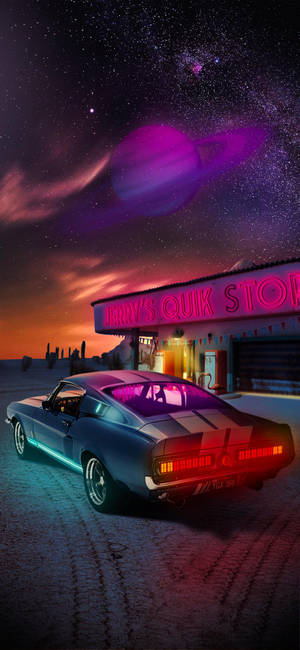 Blue Shelby Mustang Car iPhone — iPhone 12 Pro Fondos de pantalla