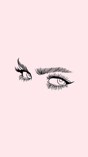 Bocetos estéticos de ojos de mujer — Palabras estéticas GIF Fondos de pantalla