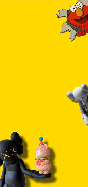 Fondo de pantalla Borde de KAWS y Elmo — iPhone 18 Pro Max Fondos de pantalla