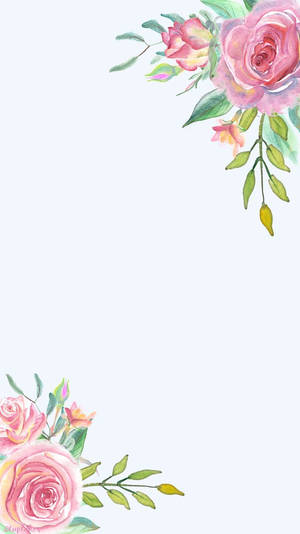 Borde Esquinero Floral iPhone