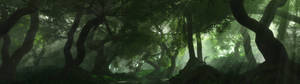 Bosque HD 3840x1080 para Doble Monitor