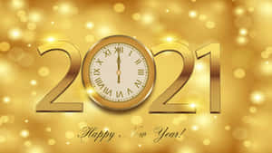 Feliz Año Nuevo 2021 — Estética dorada Fondos de pantalla
