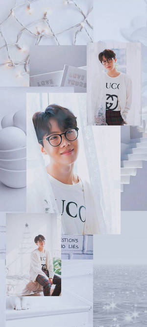 BTS Aesthetic Jhope Sobre Fondo Blanco — Estética de BTS Fondos de pantalla