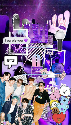 BTS Estético BT21 Púrpura — Estética de BTS Fondos de pantalla