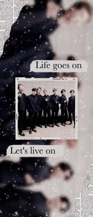 BTS Life Goes On Burbujas De Diálogo — Galaxy Z Flip 7 Fondos de pantalla