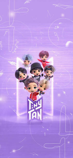 Fondo de pantalla del retrato púrpura pastel de BTS Tinytan — iPhone 11 Pro Fondos de pantalla