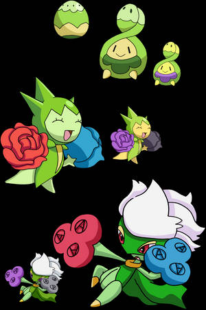 Budew, Roselia y Roserade — Pokemon Fondos de pantalla