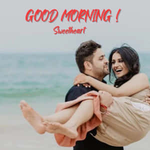 Buenos Días Cariño Abrazo en la Playa — Buenos días mi amor Fondos de pantalla