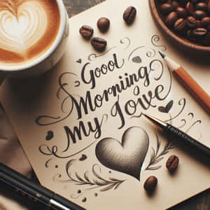 Buenos Días Mi Amor Arte de Café y Caligrafía — Buenos días mi amor Fondos de pantalla