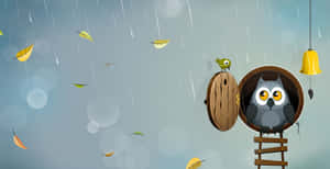 Fondo de búho tierno