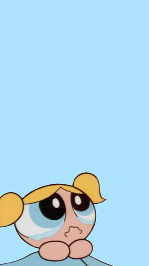 Burbuja de las Chicas Superpoderosas llorando estética — Estético caricatura Fondos de pantalla