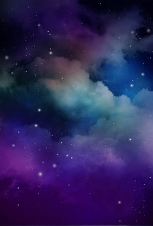 Fondo de pantalla de bloqueo con nube de humo galaxia azul púrpura.
