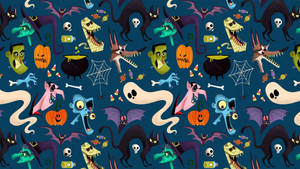 Fondo de pantalla de cabezas flotantes de Halloween animadas