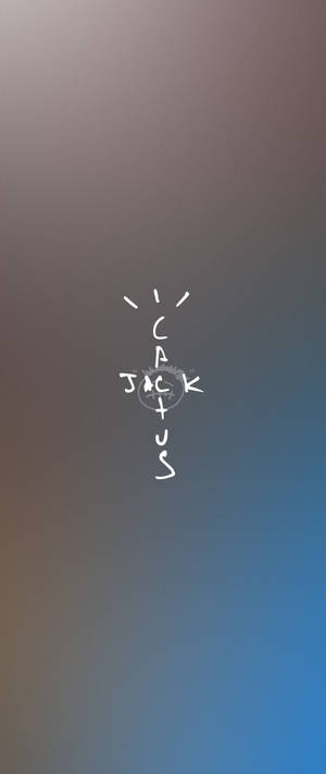 Cactus Jack Travis Scott Texto Logo Azul y Gris — Galaxy Z Flip Fondos de pantalla