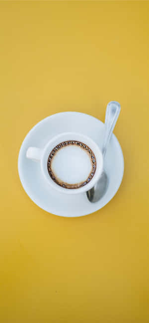 Café Estético con Cucharilla — Redmi Note 15 Fondos de pantalla