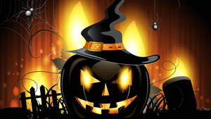 Calabaza linterna negra vintage de Halloween