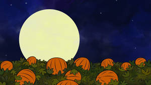 Calabazas y Luna de Halloween con Estética Tierna