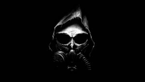Calavera con Respirador Oscura 4k