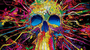 Fondo de pantalla de calavera de garabatos coloridos — 2560x1440 Fondos de pantalla