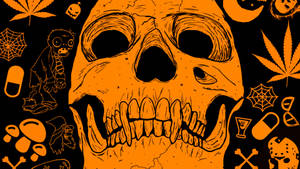 Calavera de Halloween estética y linda — Estética linda de halloween Fondos de pantalla