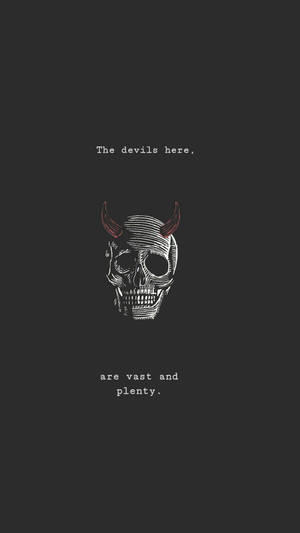 Fondo de pantalla de calavera emo con cuernos de diablo — Naranja aesthetic GIF Fondos de pantalla